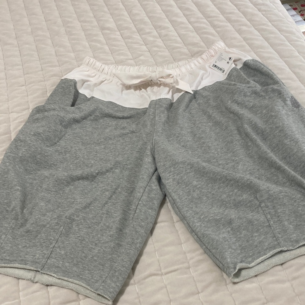 FP Movement by Free People Gray and White Lounge Shorts
